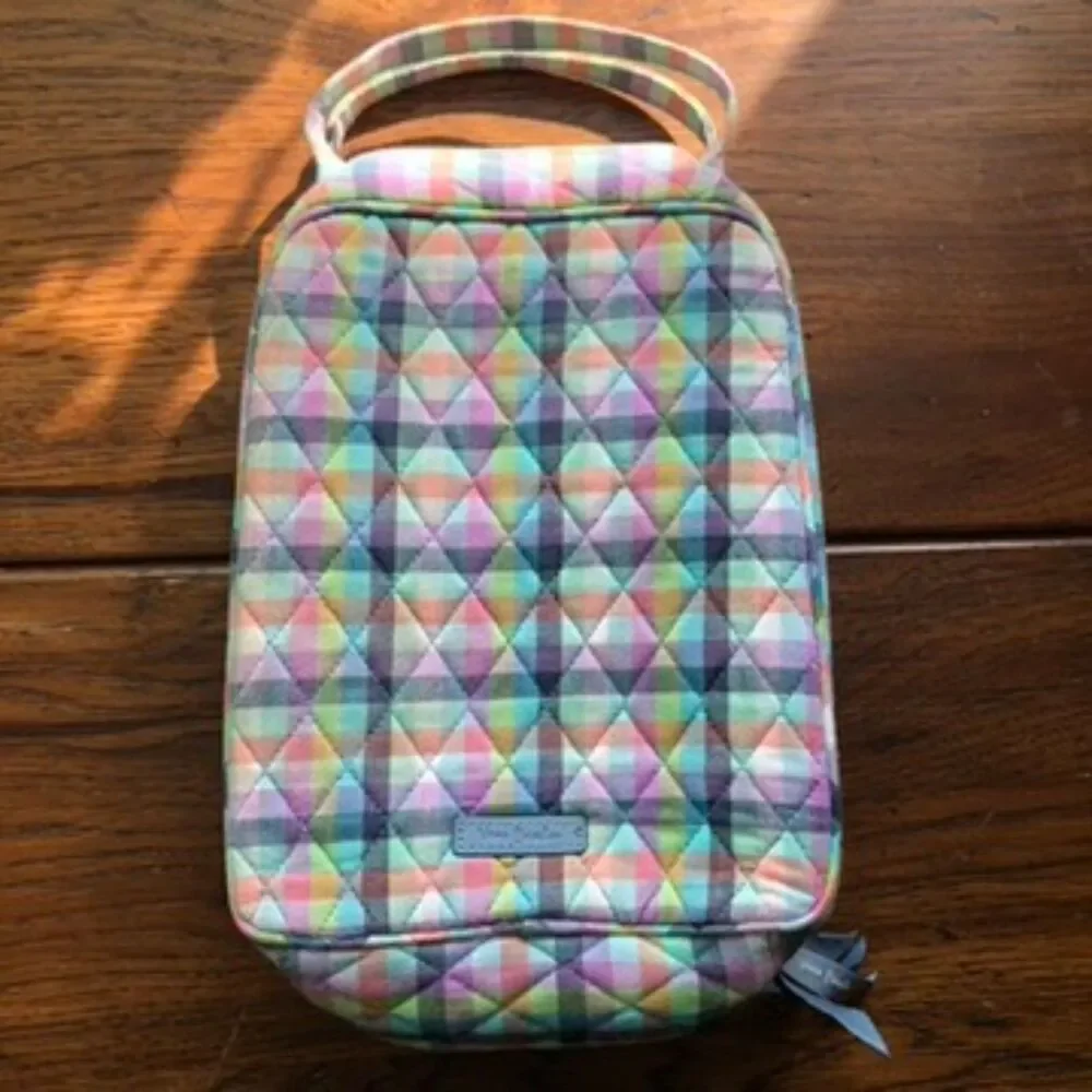 Vera Bradley Insulated School Work Lunch Bunch Bag Gingham Plaid Zip Around - Picture 1 of 6